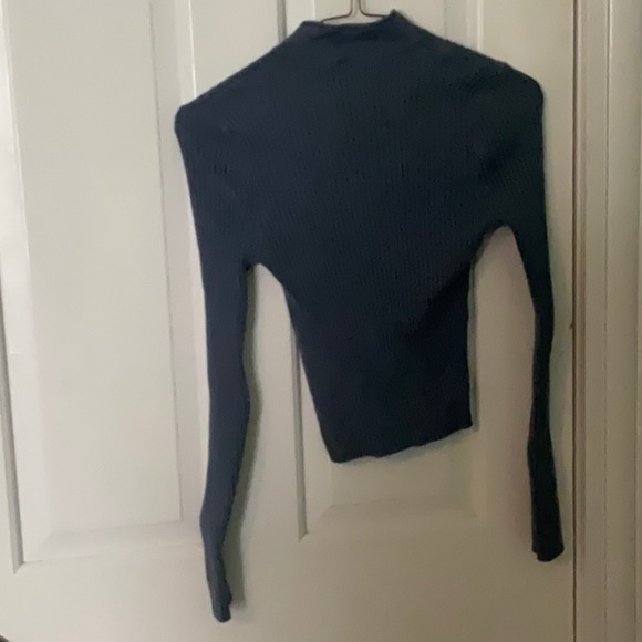 Zip up ribbed knit shirt, longsleeve - Picture 2 of 4